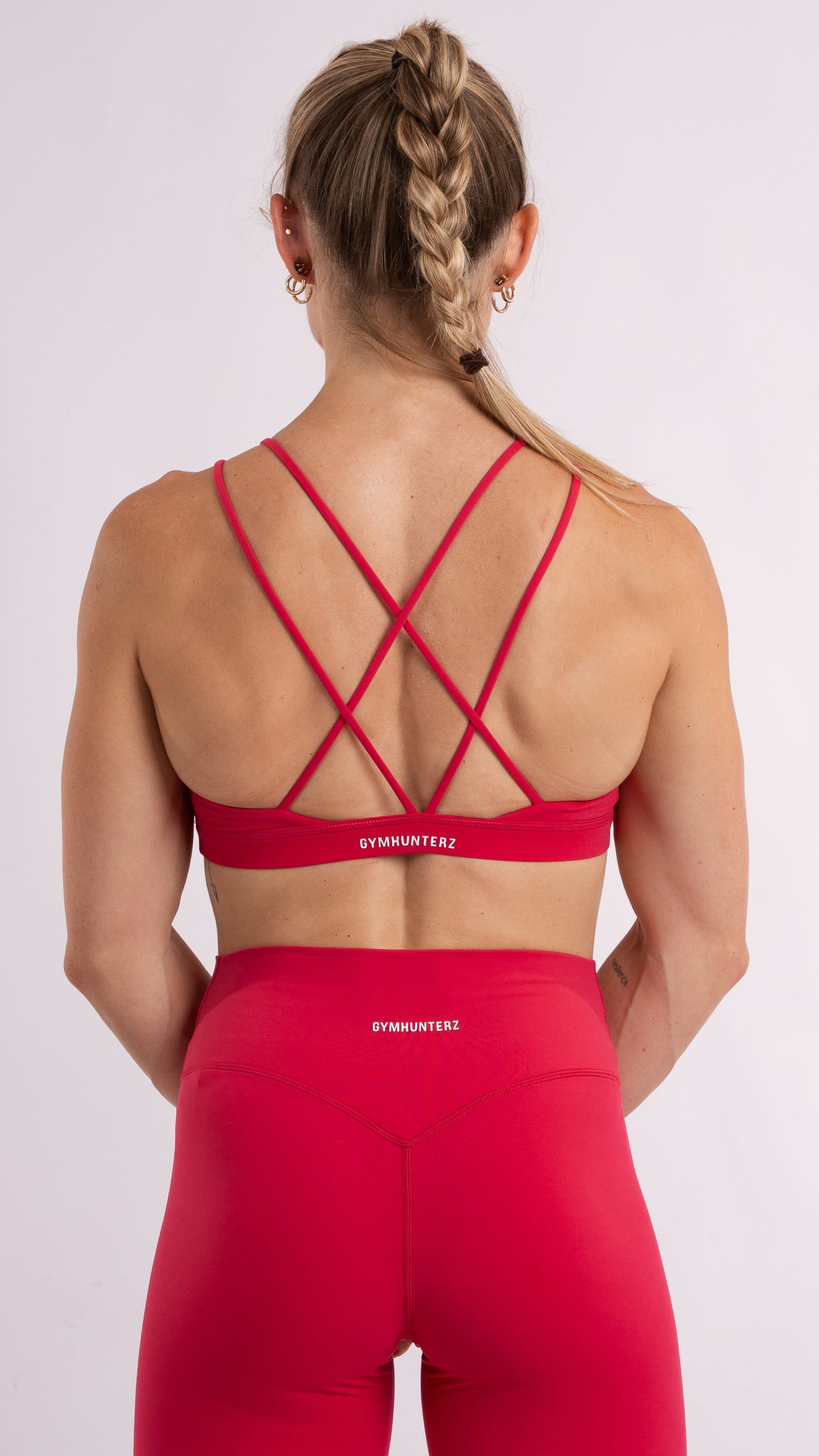 Strappy Sports Bra - Berry Red
