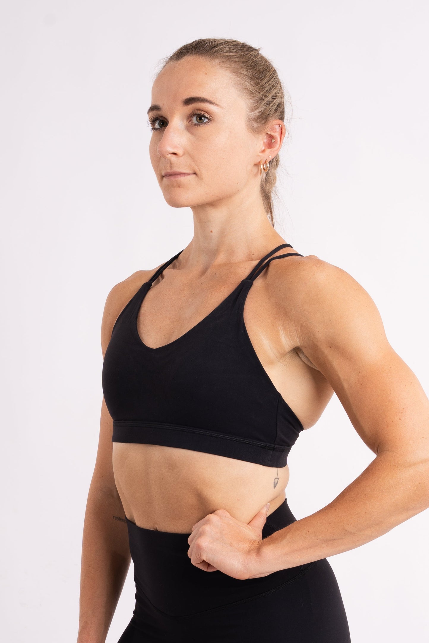 Strappy Sports Bra - Black