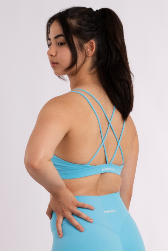 Strappy Sports Bra - Blue