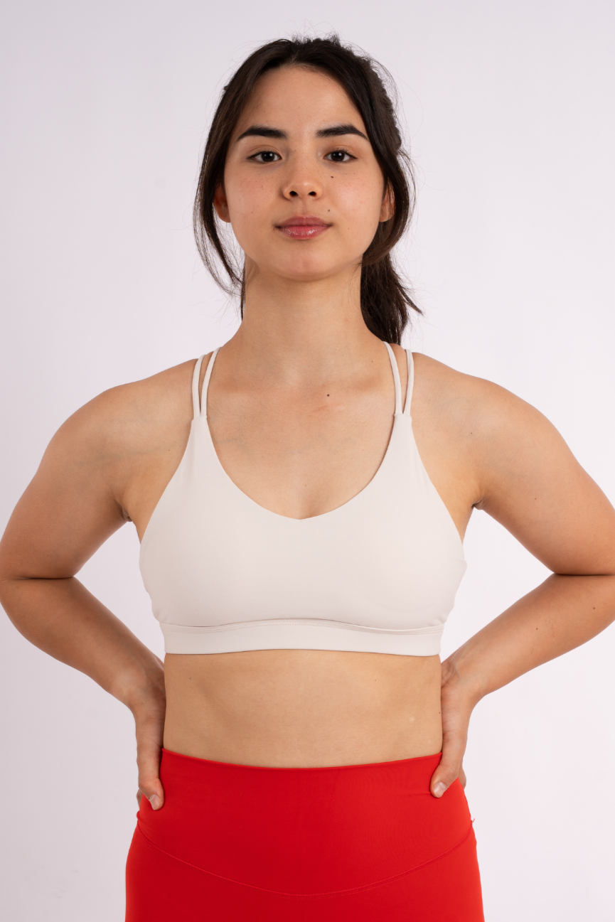 Strappy Sports Bra - Beige