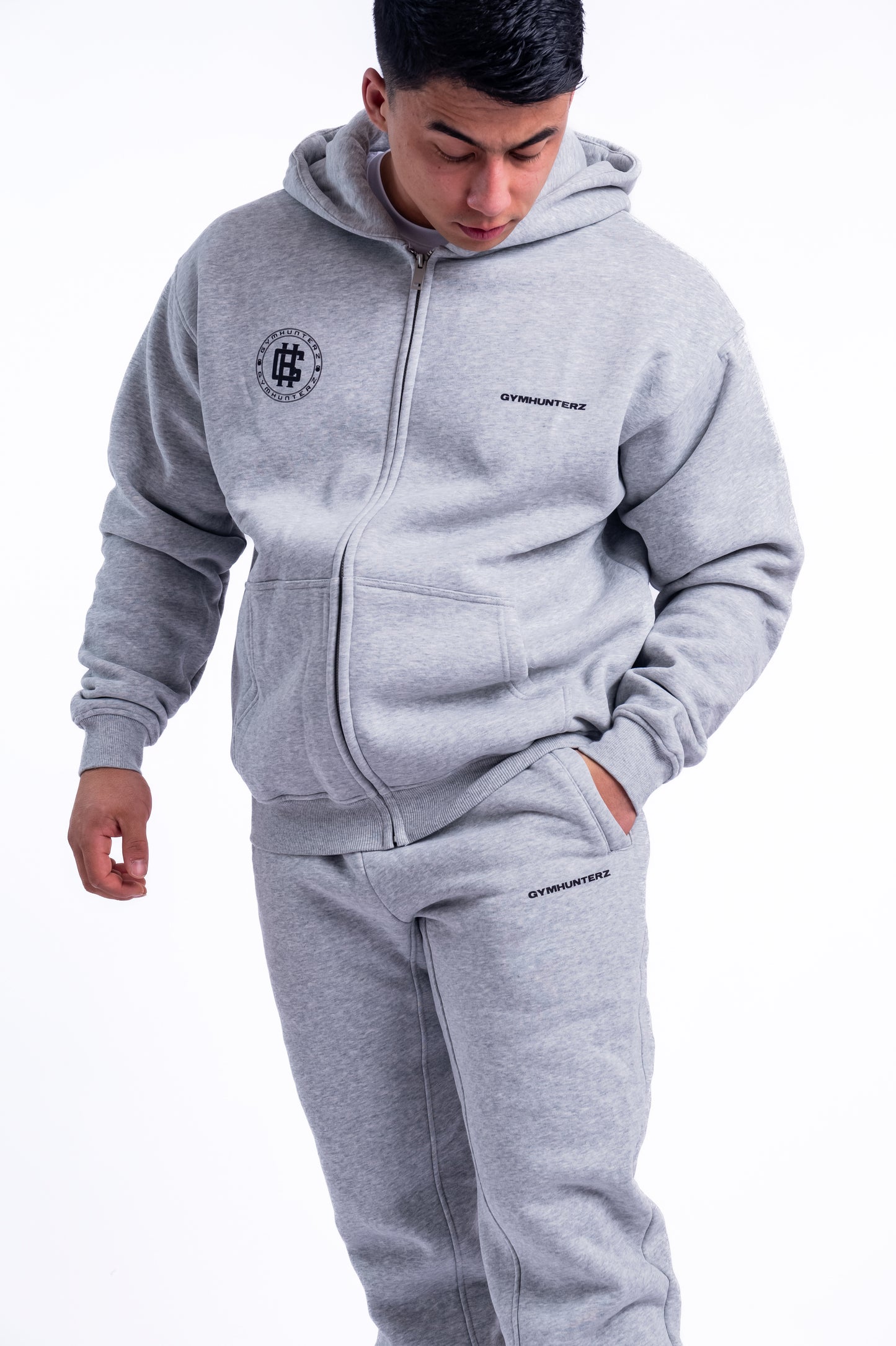 Stronger Zip Up Hoodie - Grey