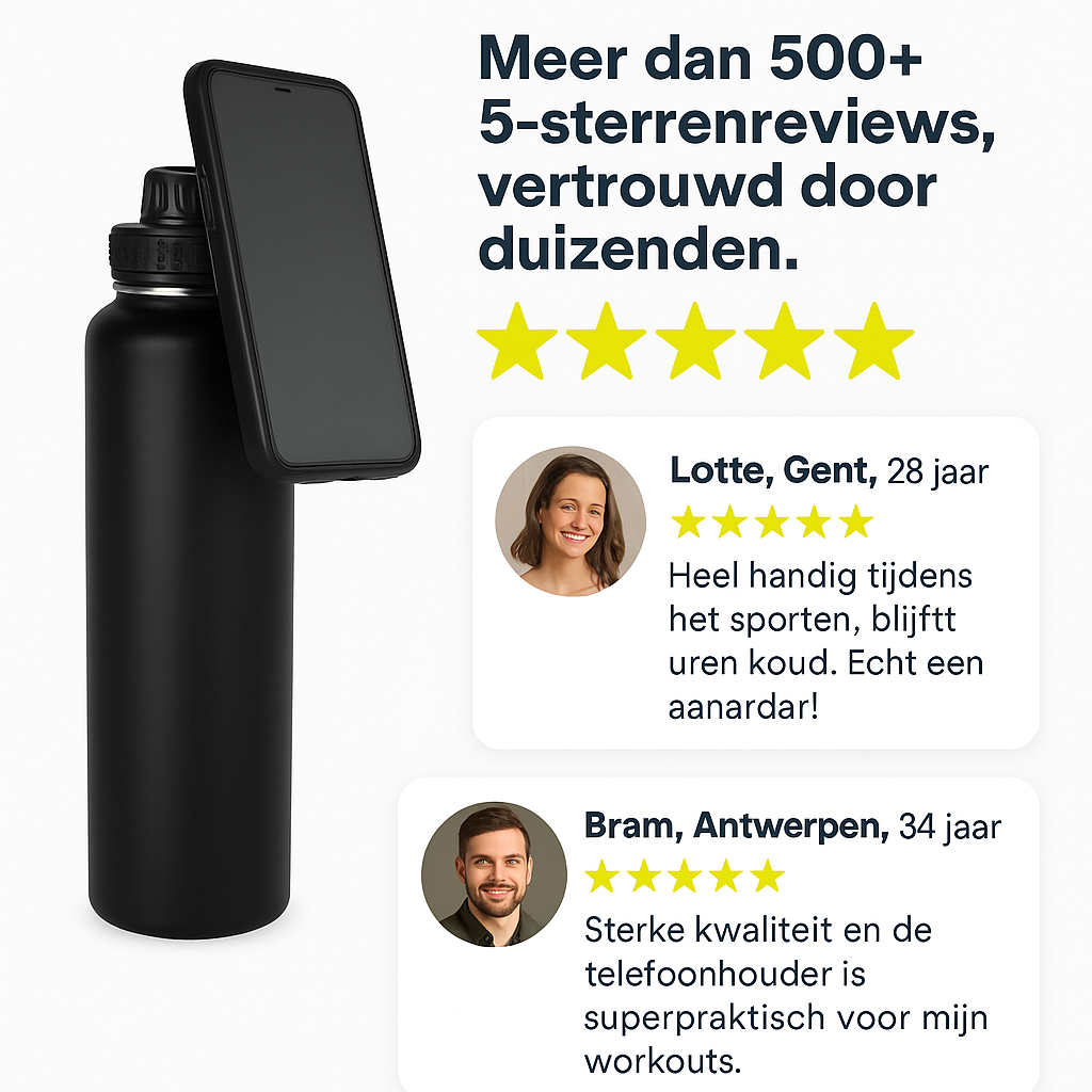 Magnetic Phone Holder Water Bottle - 1L