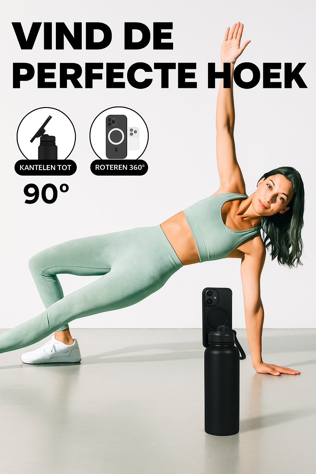 Magnetic Phone Holder Water Bottle - 1L