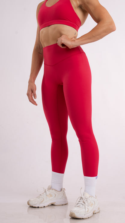Soft Sculpt Legging - Berry Red