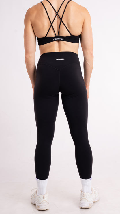 Strappy Sports Bra - Black