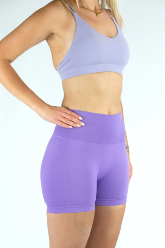 Strappy Sport Bra - Purple