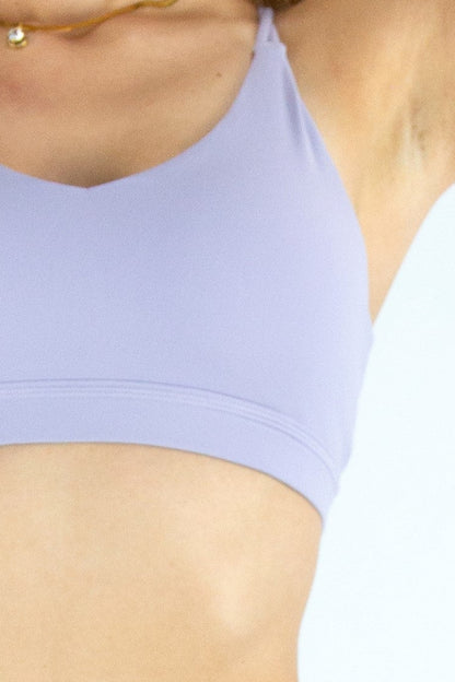 Strappy Sport Bra - Purple