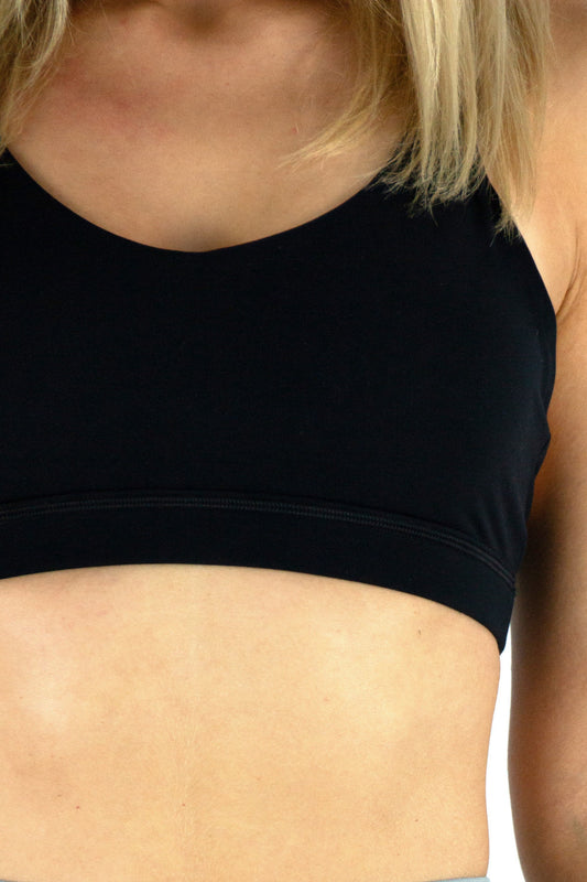 Strappy Sport Bra - Black