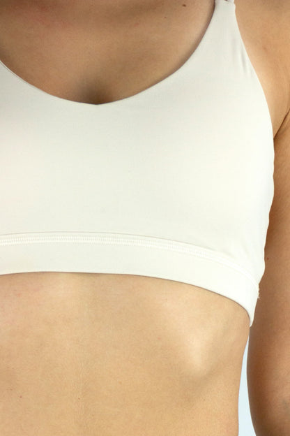 Strappy Sport Bra - Beige