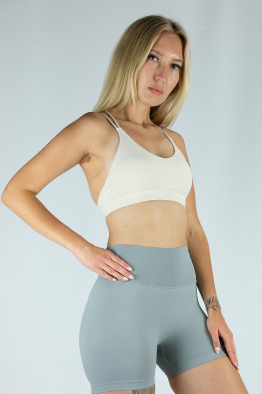 Strappy Sport Bra - Beige