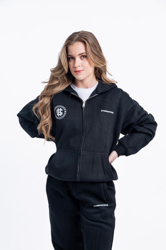 Stronger Zip Up Hoodie - Black