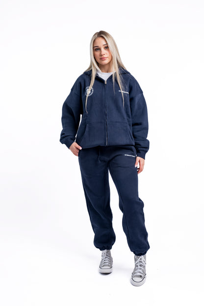 Stronger Zip Up Hoodie - Navy Blue